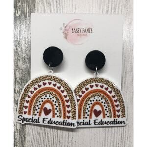 Handmade Rainbow Earrings - Special Education Teacher Gift